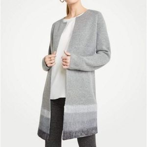 Ann Taylor Grey Ombré Coatigan